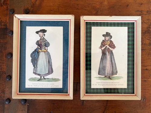 Pair vintage framed welsh - vintage,