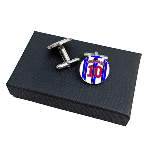 Blue white stripes - &,