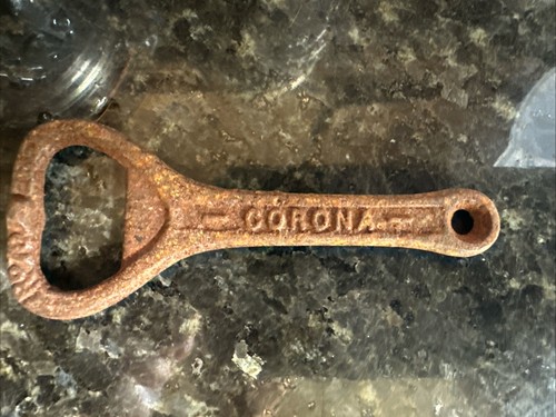 Vintage metal corona bottle - metal,