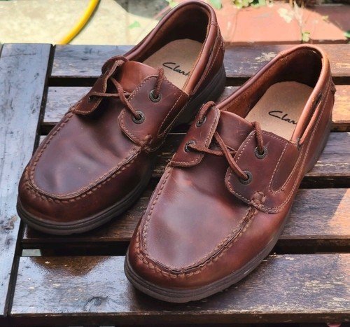 Clarks mens waxed brown - waxed,