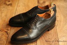 Santoni Black Leather Oxford