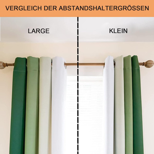 Eyelet curtain spacers - curtain, pcs