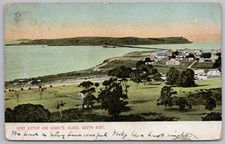 PORT VICTOR & Granite Island South Australia Postcard, Postmarked 1908