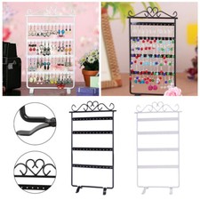 48 Holes Jewelry Organizer Metal Stand Holder 1x Earring Hanging Display Rack