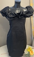 Black Bardot dress Size  8-10/Sexy On-Off Shoulder/Party,Glamour,Elegant,Formal.