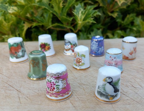 Assortment ten thimbles - assortment,