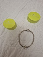 Woman's/girls Chamilia Charm Bracelet With Dimante Silver Charm Great Gift