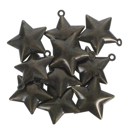 10pcs vintage metal star bells - vintage,