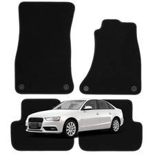 For Audi A4 2012 - 2015 Fully Tailored Black Car Mats Carpet 4pc 4 Clips