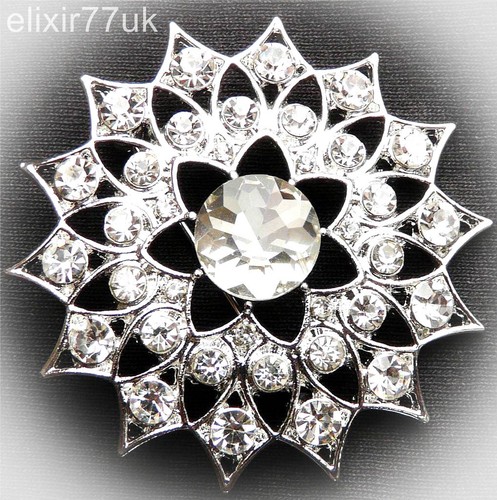 New silver art deco brooch - new,