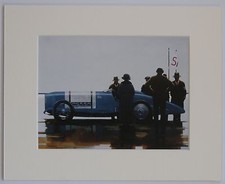 Bluebird - Pendine Beach by Jack Vettriano Mounted Art Print 10" x 8" 