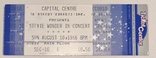 Stevie Wonder in Concert Full Music Tour Ticket Stub Washington DC 1986