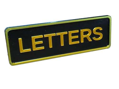 Letters sign plaque petg