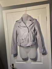 Zara Lilac Biker Style Faux
