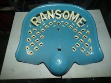RANSOME  TRACTOR   IMPLEMENT   SEAT   VINTAGE  MAN CAVE FARM CAST IRON