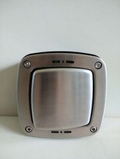 20A 2 Gang 2 Way SP Weatherproof Switch - IP66 - Brushed Stainless Steel