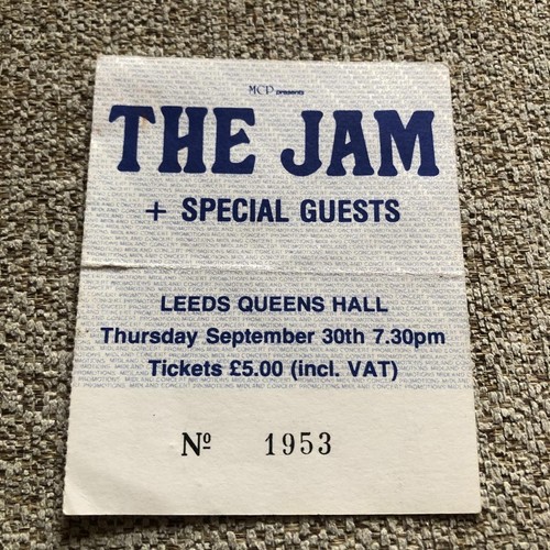 The jam paul weller ticket - weller,