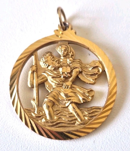 9ct solid gold large vintage - solid,