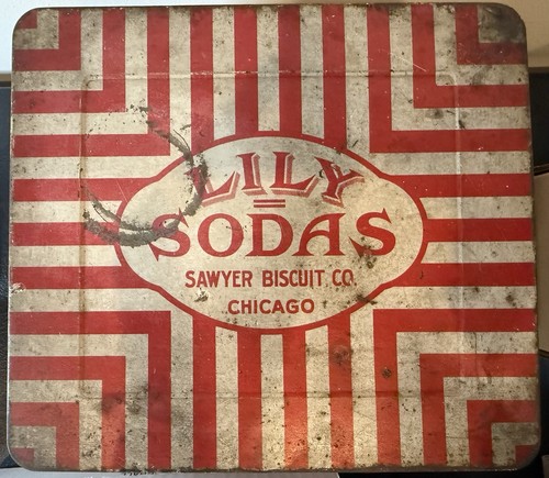 Vintage lily sodas tin sawyer - sodas,