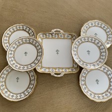 JACKSON & GOSLING “ YE OLDE ENGLISH “ GROSVENOR CHINA  CAKE PLATE SET 33A