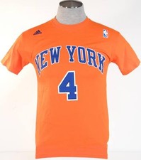 Adidas New York Knicks Billups 4 Orange Short Sleeve Tee T Shirt Mens NWT