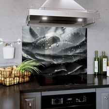 Kitchen Glass Splashback Toughened Tile Cooker ANY SIZE Flower Dew WxH
