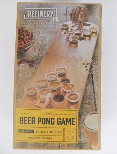 Refinery wooden beer pong - beer, game