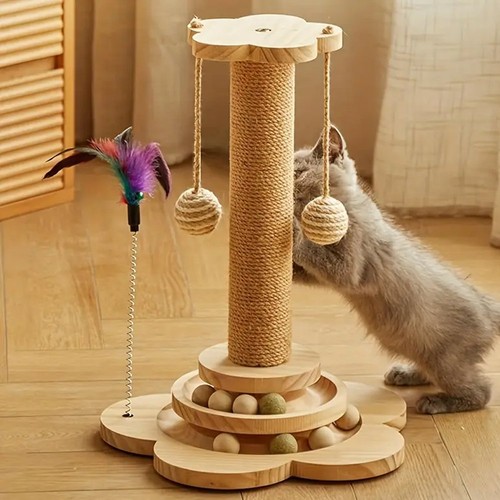 Large cat tree scratching - tree, post