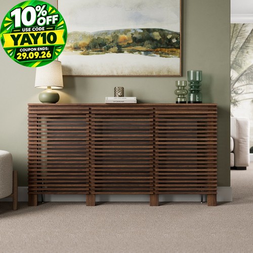 Radiator cover walnut - walnut, modern