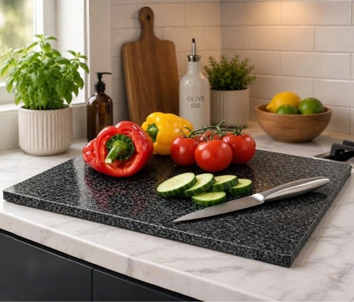 Speckled black granite cutting - speckled,