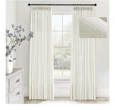 Beige Linen Modern Curtain