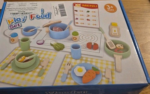 Wooden kids play kitchen set - kitchen,