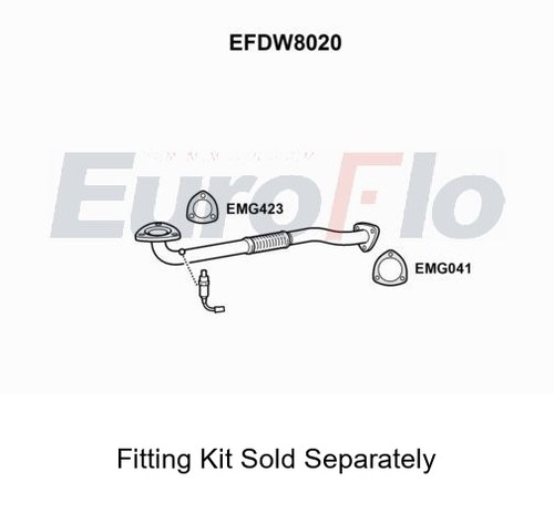 Pipe front exhaust system - pipe,
