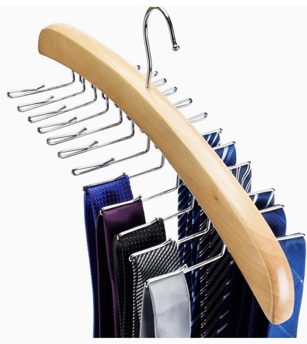 Wooden tie rack - wooden,