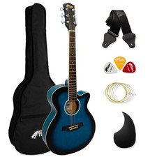Small Body Acoustic Guitar for Beginners Guitar - Blue