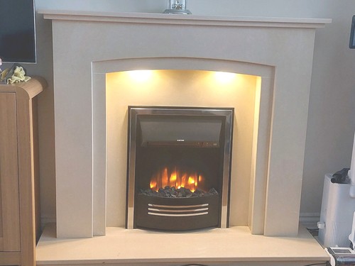 Marble fireplace surround with - marble,