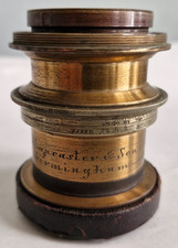 J Lancaster & Sons Rectigraph 1/2 Half Plate Brass Lens Vintage Photography