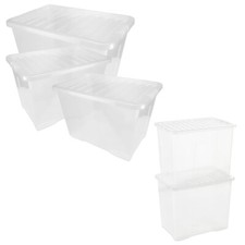 80 Litre Pack Of 3 Large Clear