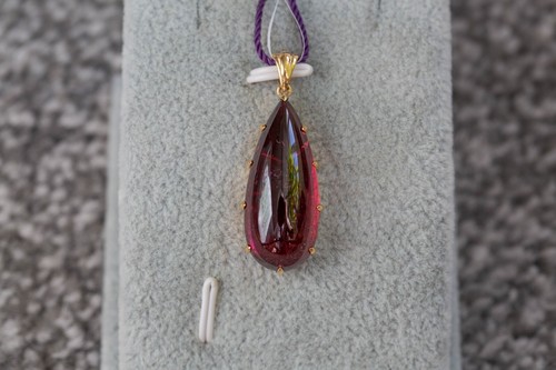 Aaaa ouro fino rubellite 18k - fino,