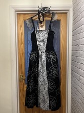 Girls Fancy Dress Witches Ball Gown - Age 12 - 13 with Mask/Choker