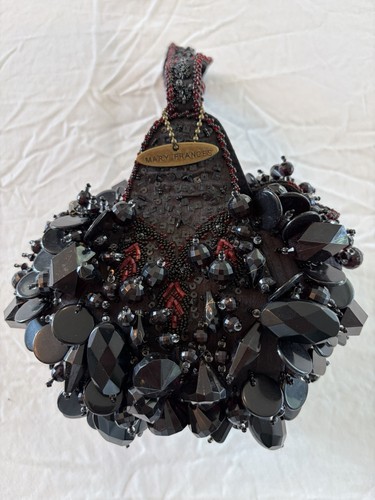 Mary frances black red - frances, beaded