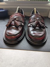 TOP QUALITY ALL LEATHER OXBLOOD FRINGED LOAFERS by MOD SHOP, SIZE 6, 40 