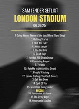 Sam Fender London 2025 Setlist