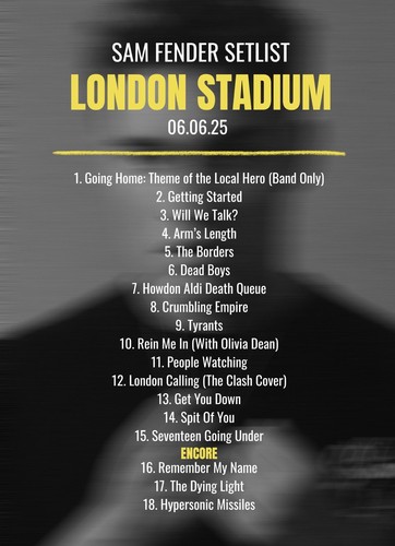 Sam fender london - sam,