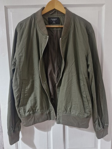 Khaki green zip mens - mens, bomber
