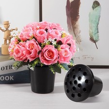 Black Plastic Grave Vase