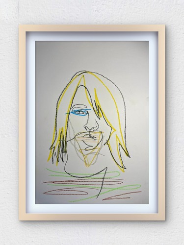 Colourful modern art acrylic - colourful,