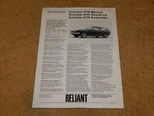 RELIANT SCIMITAR GTE Manual