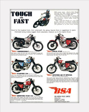 Bsa motorbike advert vintage - bsa,