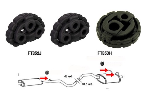 Exhaust rubber hanger - exhaust,